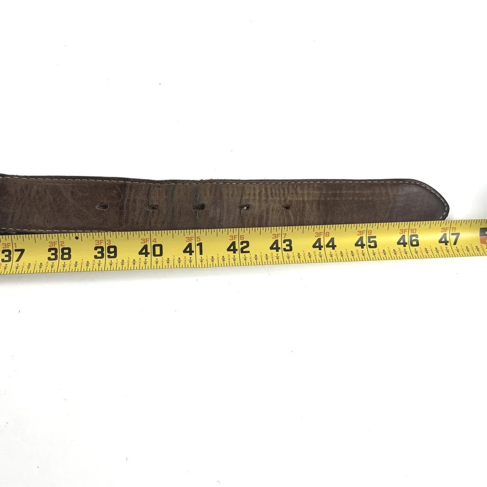 Silver Creek Leather Belt‎ Mens 40 Brown Southwestern Woven Braided Buckle Aztec